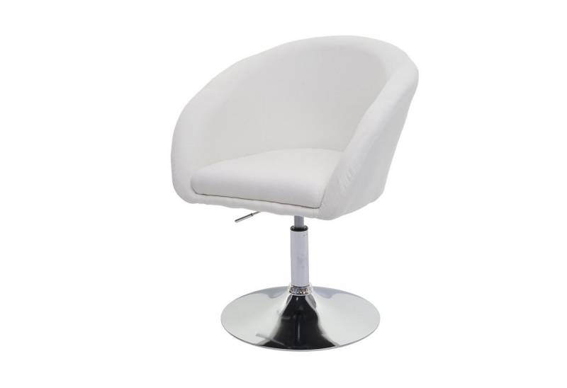 PROREGAL® Esszimmerstuhl Esszimmerstuhl 90x59x60cm drehbar höhenverstellbar Stoff Creme-Weiß von PROREGAL®