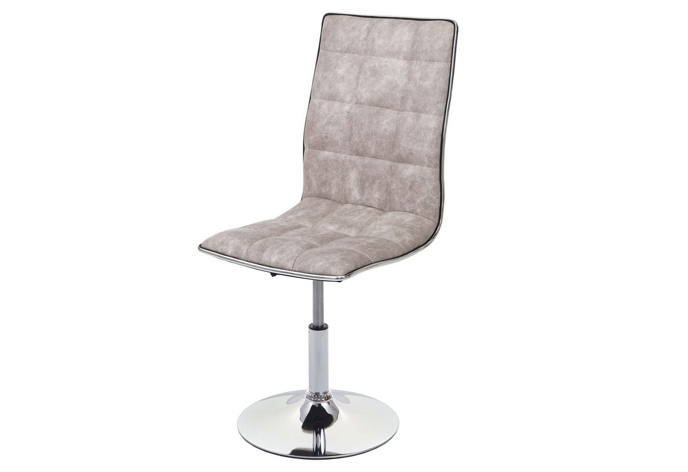 PROREGAL® Esszimmerstuhl Esszimmerstuhl HxBxT 103x43x54cm Sitzhöhe 41cm Stoff vintage Grau von PROREGAL®