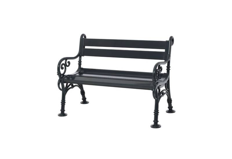 PROREGAL® Gartenbank Gartenbank Curacao, 2-Sitzer, Grau, HxBxT 85x115x60cm,  Kunststoff von PROREGAL®