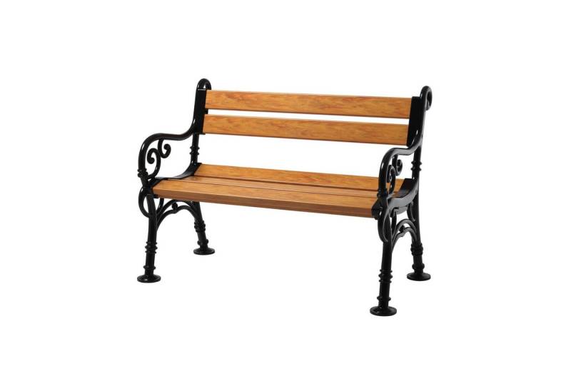 PROREGAL® Gartenbank Gartenbank Curacao, 2-Sitzer, Braun, HxBxT 85x115x60cm,  Kunststoff von PROREGAL®