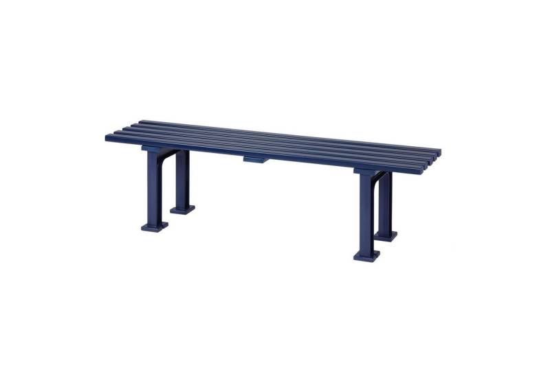 PROREGAL® Gartenbank Gartenbank Kuba, 3-Sitzer, Blau, HxBxT 42x150x37cm,  Kunststoff von PROREGAL®