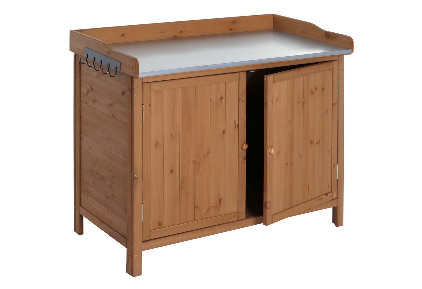 PROREGAL® Gartenbox Gartenschrank mit Arbeitsplatte 86x104x52cm Outdoor Holz Braun von PROREGAL®