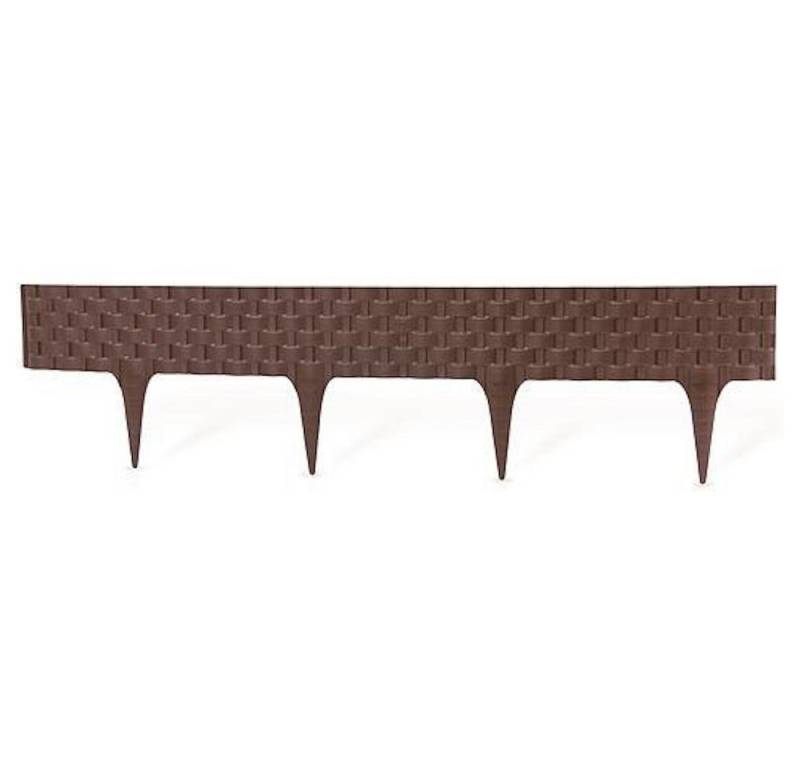 PROREGAL® Gartenpflege-Set Rasenkante, Gartenpalisade Rattan 2,40m, Braun, Pack. 3 paneele 820x95 von PROREGAL®