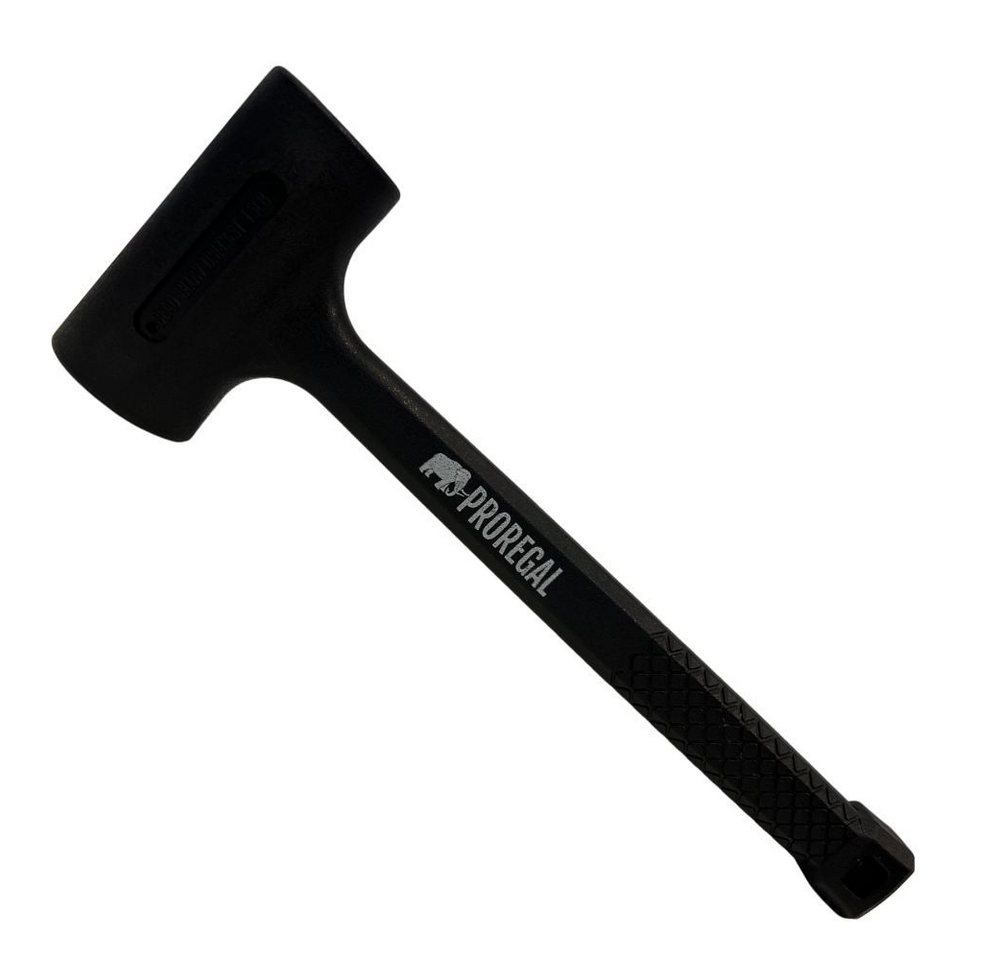 PROREGAL® Gummihammer Doppelköpfig rückschlagsfrei 0,68kg LxØ 32x4,5cm ergonomischer Stiel von PROREGAL®