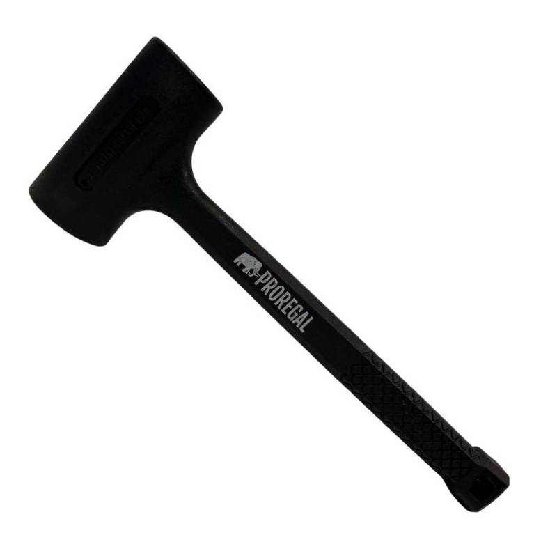 PROREGAL® Gummihammer Doppelköpfig rückschlagsfrei 0,68kg LxØ 32x4,5cm ergonomischer Stiel von PROREGAL®