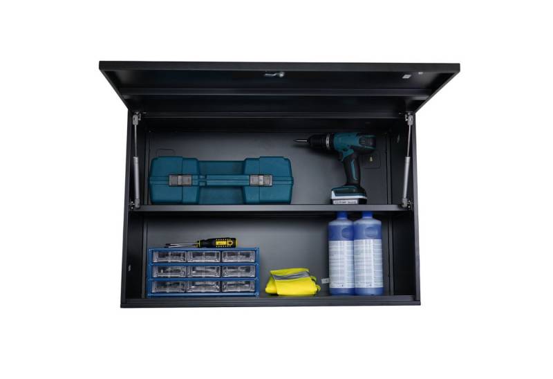 PROREGAL® Hängeschrank Abschließbarer Wandschrank aus Stahl ELEPHANT HxBxT 55x80x40cm Schwarz von PROREGAL®