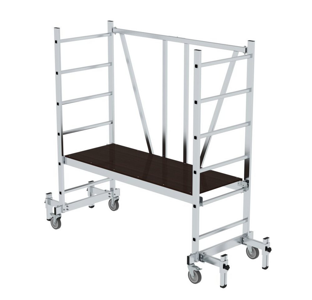 PROREGAL® Klappgerüst ML Klappgerüst mit Teleskopausleger Plattformgröße 150x60cm von PROREGAL®