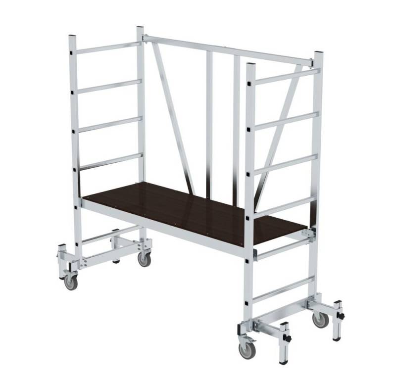 PROREGAL® Klappgerüst ML Klappgerüst mit Teleskopausleger Plattformgröße 150x60cm von PROREGAL®