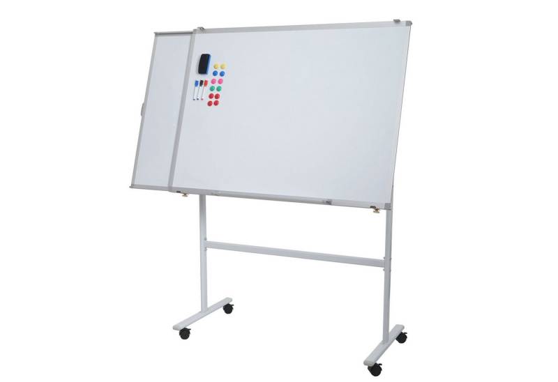 PROREGAL® Magnettafel Whiteboard 167x186x57cm mobil rollbar inkl. Zubehör Magnettafel von PROREGAL®