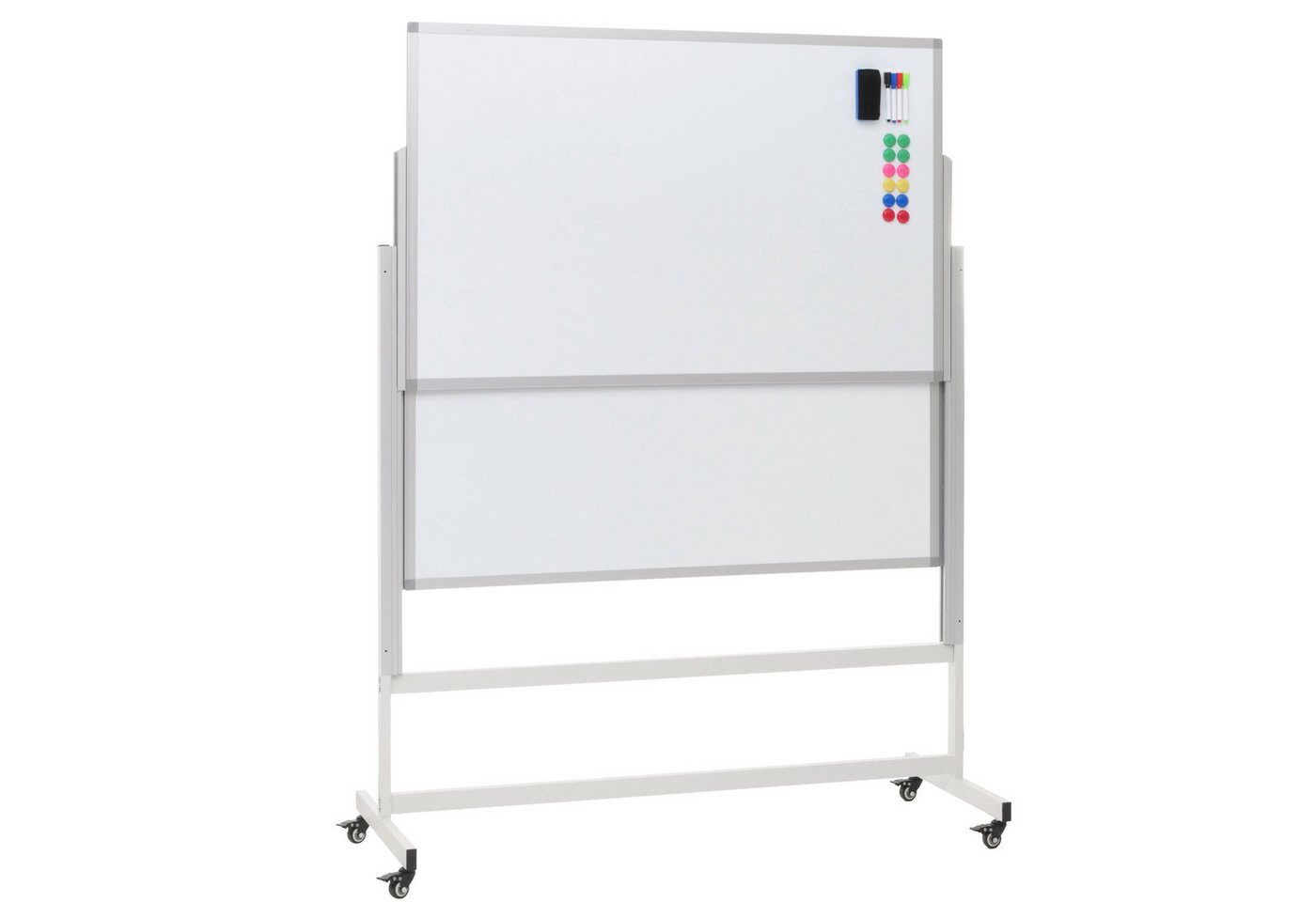 PROREGAL® Magnettafel Whiteboard 184x127x56cm zwei Tafeln beidseitig höhenverstellbar von PROREGAL®