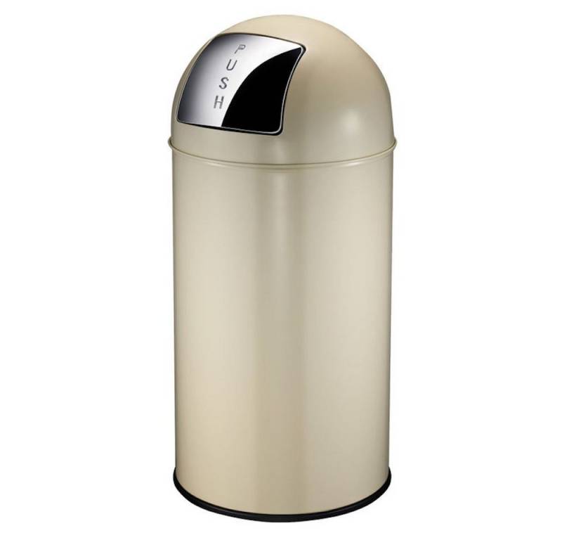 PROREGAL® Mülleimer Abfallbehälter aus Metall, 40 Liter, HxBxT 74x34x34cm, Creme von PROREGAL®