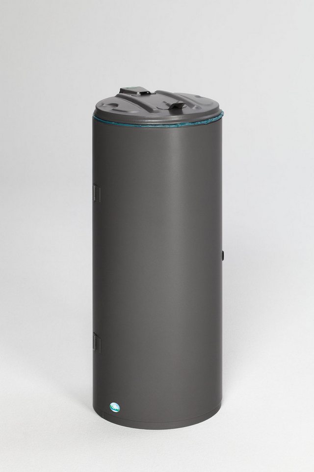 PROREGAL® Mülleimer Abfallsammler Einflügeltür + Doppelbart-Schloss 80L 89,5x39x39cm Grau von PROREGAL®