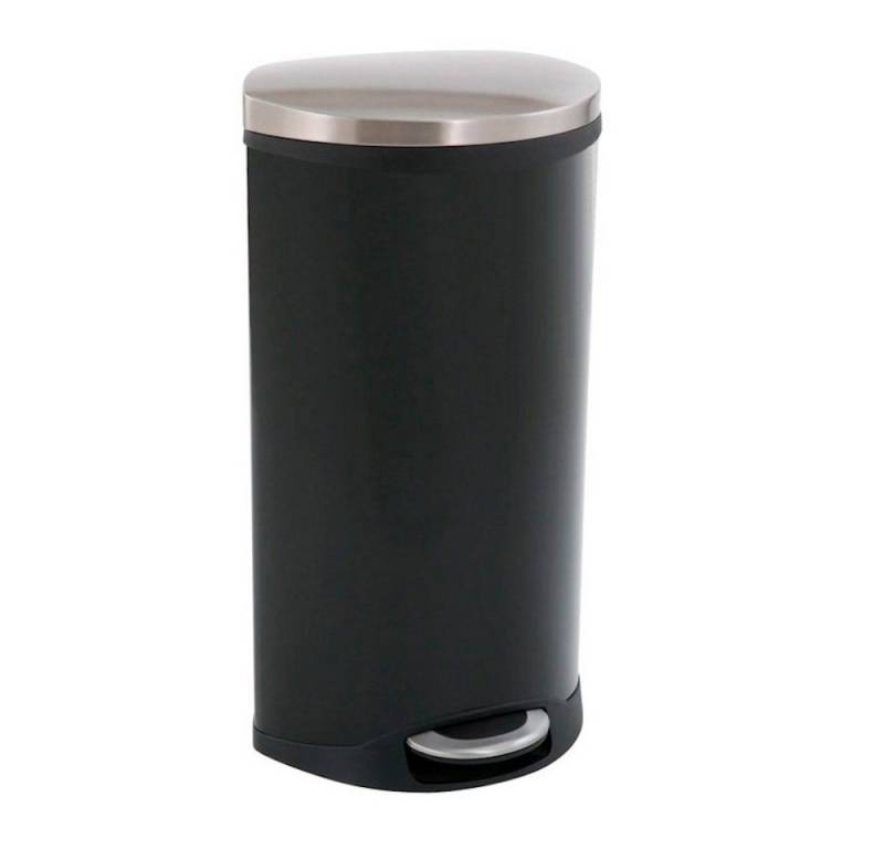 PROREGAL® Mülleimer Auffallender muschelförmiger Treteimer, 30L, Schwarz von PROREGAL®