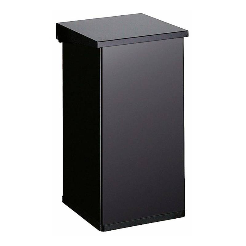 PROREGAL® Mülleimer Eckiger Abfallbehälter Haiti, Softclose Hebedeckel, 55L, Schwarz von PROREGAL®