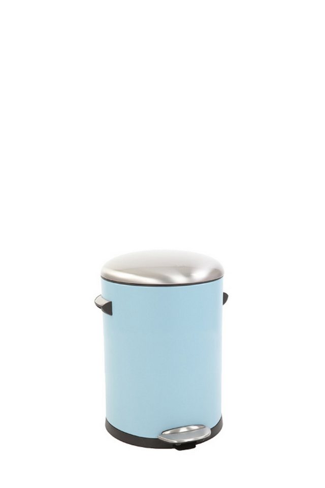 PROREGAL® Mülleimer Retro Treteimer mit markanten Griffen und Kugelkappe, 3L, Grau von PROREGAL®