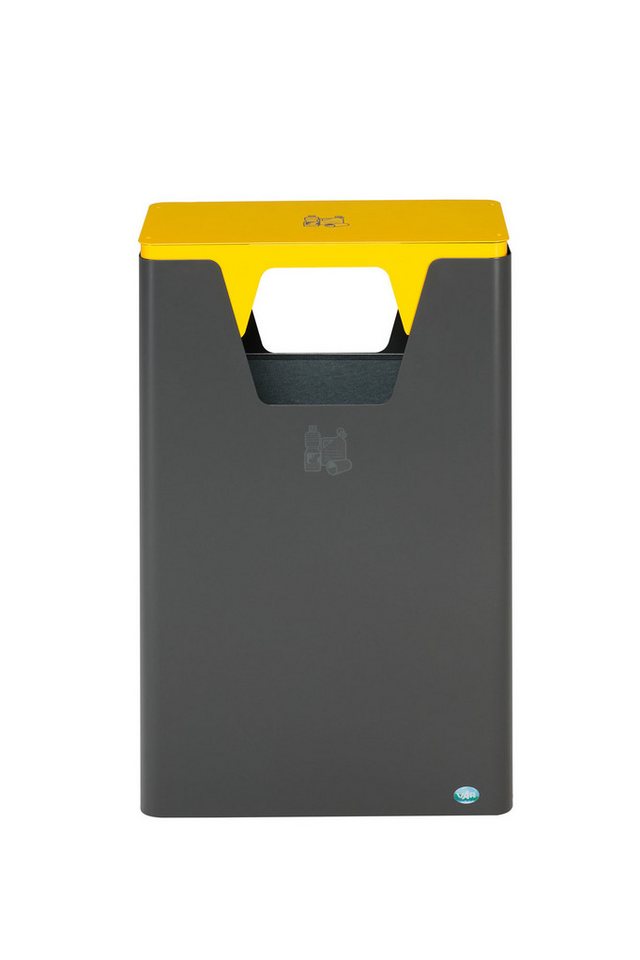 PROREGAL® Mülleimer Robuster Wertstoffsammler 60L 82,5x50x25cm Gelb von PROREGAL®