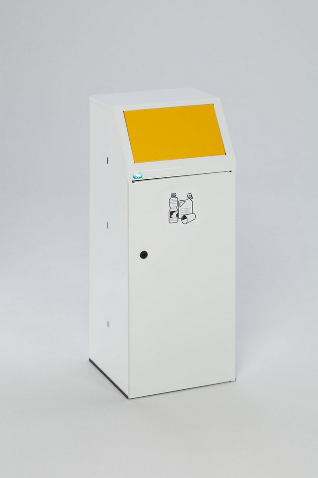 PROREGAL® Mülleimer Robuster Wertstoffsammler Fronttür Inneneinsatz 90L 105x40x40,5cm Gelb von PROREGAL®