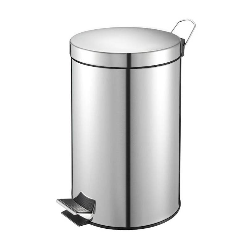 PROREGAL® Mülleimer Runder Tretabfallsammler, Kunststoff-Inneneimer, 3L, Weiß von PROREGAL®