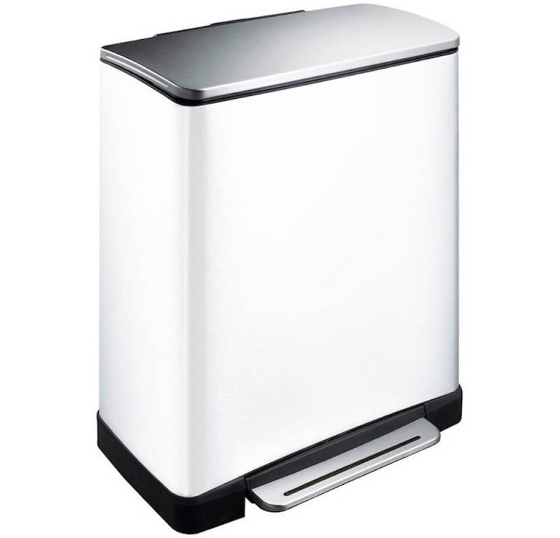 PROREGAL® Mülleimer Stilvoller Treteimer mit extra breitem Pedal, 12L, Edelstahl von PROREGAL®