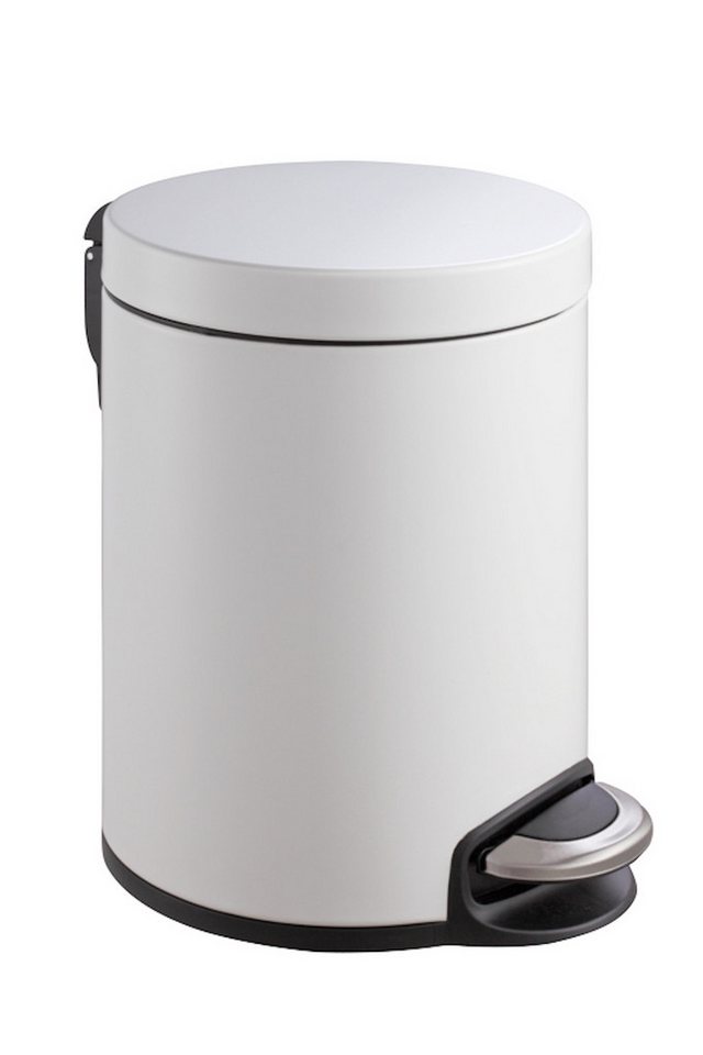 PROREGAL® Mülleimer Treteimer mit stilvollem Pedal, Kunststoffinneneimer, 5L, Edelstahl von PROREGAL®