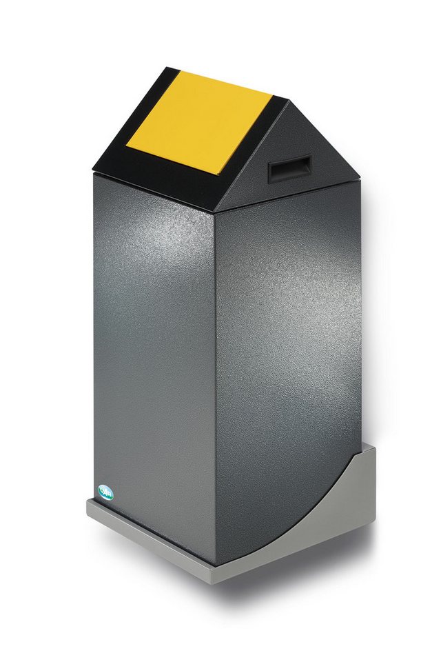 PROREGAL® Mülleimer Wandhalterung für Wertstoffsammler 1-Fach Zubehör Silber von PROREGAL®