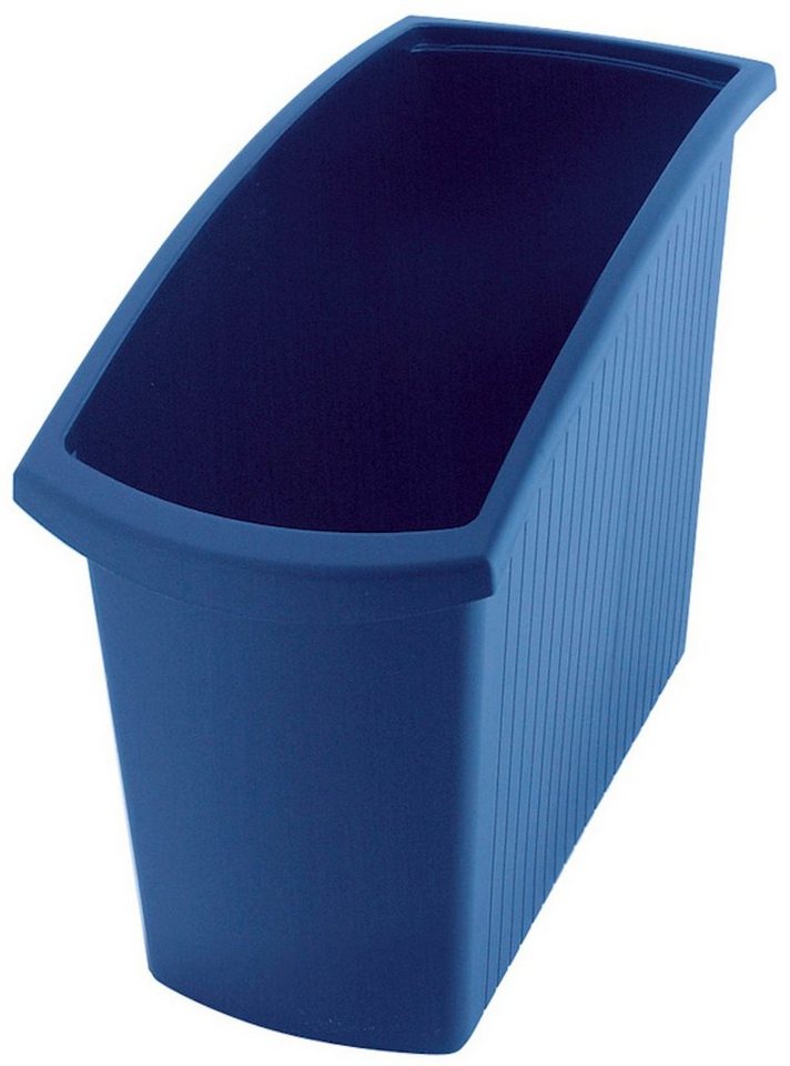 PROREGAL® Papierkorb Rechteckiger Kunstoff Papierkorb, 18L, Blau von PROREGAL®