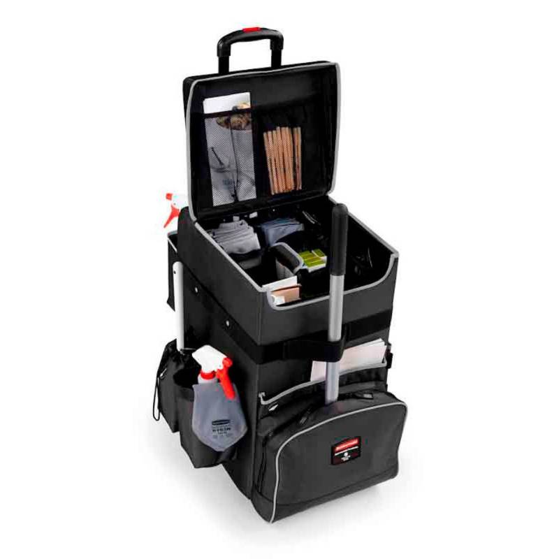 PROREGAL® Putzwagen Quick Cart L,  Kompakter wendiger Reinigungstrolley von PROREGAL®