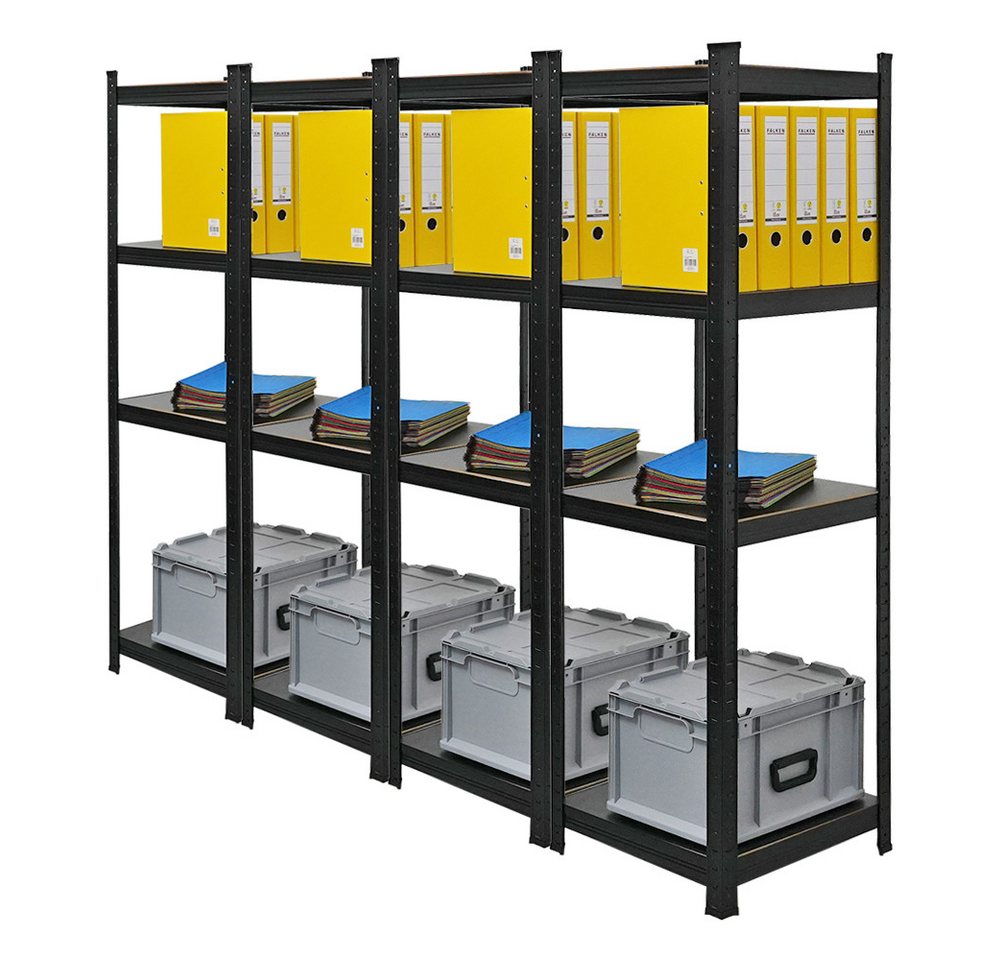 PROREGAL® Regal Mega Deal Wohnregal Ragnar HxBxT 150-180x45-90x45cm Fachlast 100kg, 4-tlg. von PROREGAL®