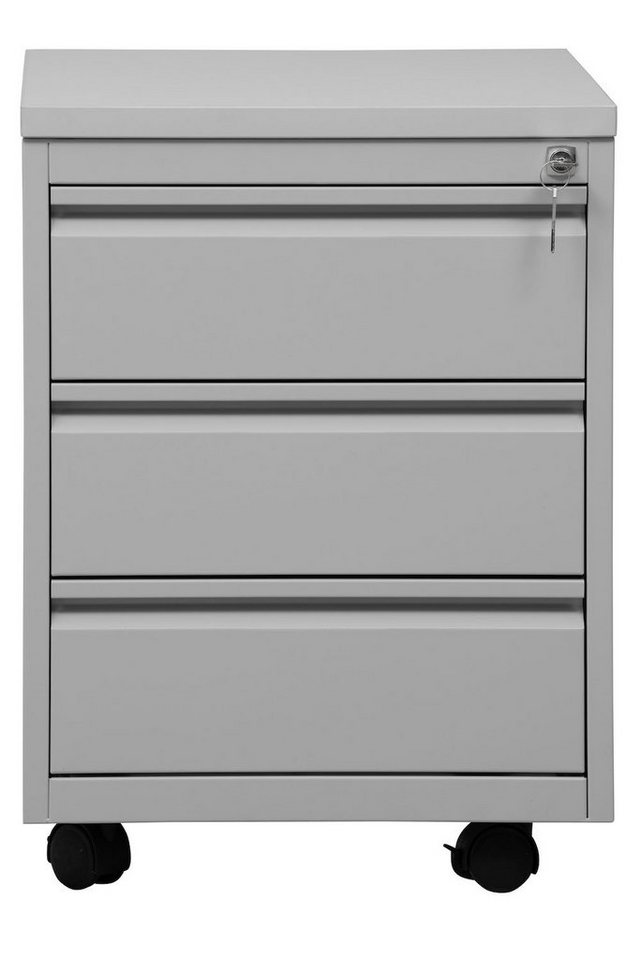 PROREGAL® Rollcontainer Rollcontainer Fox, HxBxT 62x46x60cm, Holzabdeckplatte, Grau von PROREGAL®