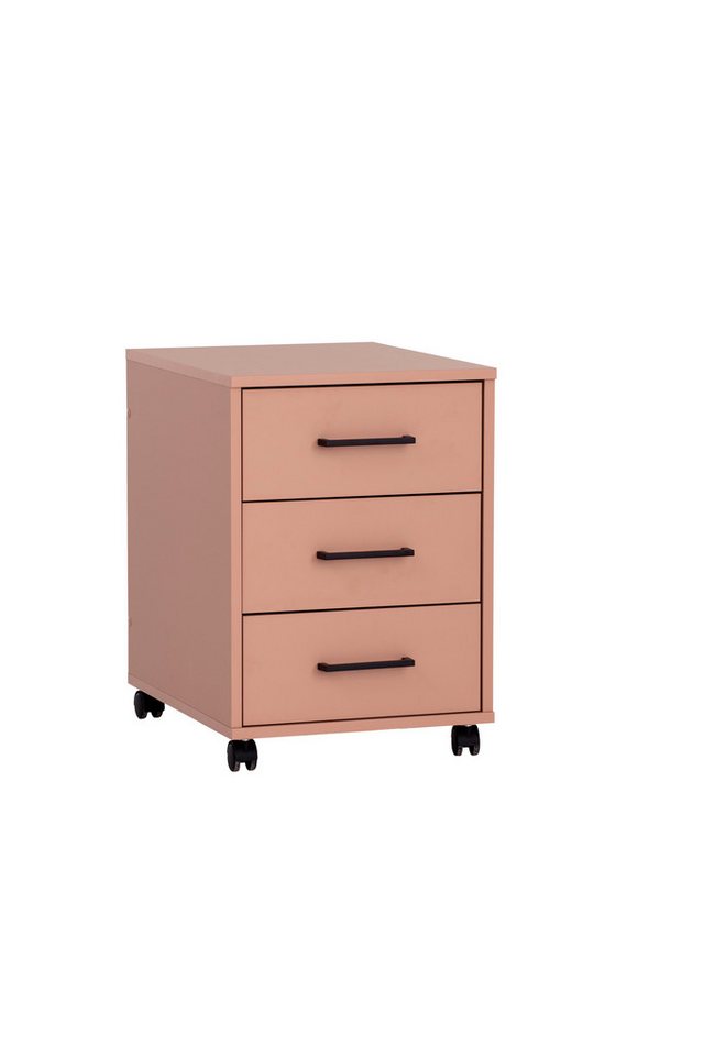PROREGAL® Rollcontainer Rollcontainer Jellyfish. HxBxT 57x40x50cm. 3 Schubladen. Apricot von PROREGAL®