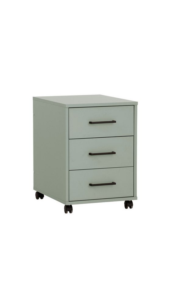 PROREGAL® Rollcontainer Rollcontainer Jellyfish. HxBxT 57x40x50cm. 3 Schubladen. Pistazie von PROREGAL®