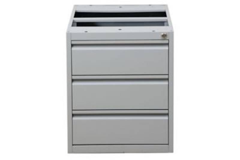 PROREGAL® Rollcontainer Unterbaucontainer Sparrow, 3 Schuladen, HxBxT 535x460x790cm, Grau von PROREGAL®
