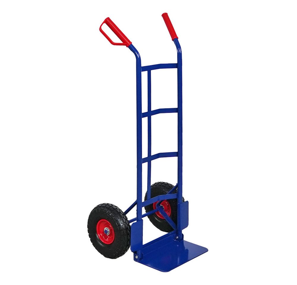 PROREGAL® Sackkarre ODIN Traglast 200kg HxBxT 119x55x44cm Lufträder Blau von PROREGAL®