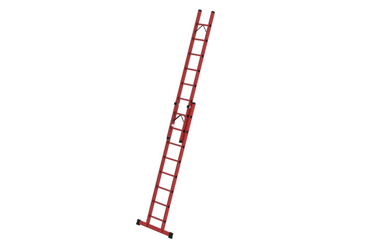 PROREGAL® Schiebeleiter Sprossen-Schiebeleiter 2-teilig GFK mit Standard-Traverse von PROREGAL®