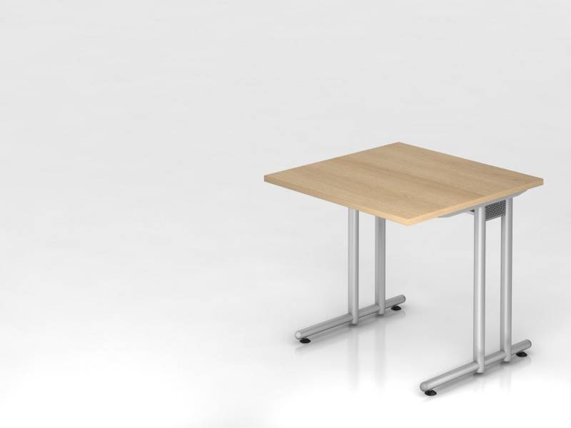 PROREGAL® Schreibtisch Schreibtisch Mauno,  Eiche,  BxT 80x80cm, Arbeitshöhe 72cm von PROREGAL®