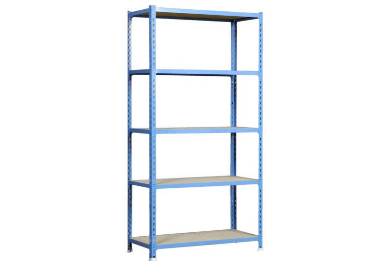 PROREGAL® Schwerlastregal BIG MULI, HxBxT 200x110x30cm, 5 Fachböden, Fachlast 200kg, Grau, Erhältlich mit Spanplatten oder Stahböden in vielen Dimensionen von PROREGAL®