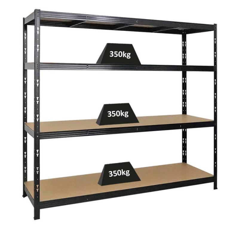 PROREGAL® Schwerlastregal Profi Schwerlastregal GOLIATH HxBxT 180x200x60cm Fachlast 350kg Blau von PROREGAL®