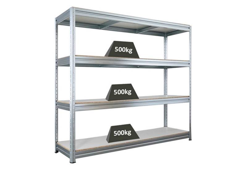 PROREGAL® Schwerlastregal Schwerlastregal DINO, Gesamttraglast bis zu 2400kg von PROREGAL®