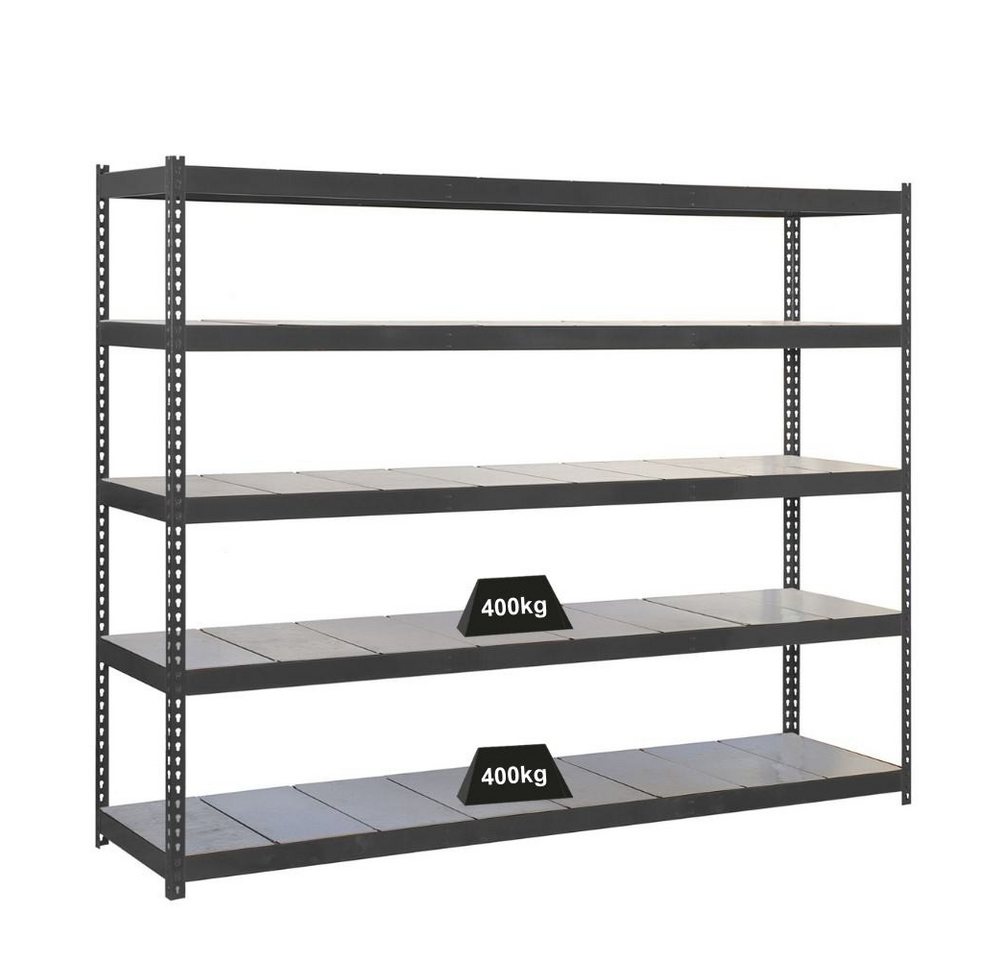 PROREGAL® Schwerlastregal Schwerlastregal METAL YETI FIVE, HxBxT 200x120x60cm von PROREGAL®
