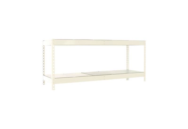 PROREGAL® Schwerlastregal Schwerlastregal MINI METAL YETI TWO 90x150x45cm Fachlast 400kg Weiß von PROREGAL®