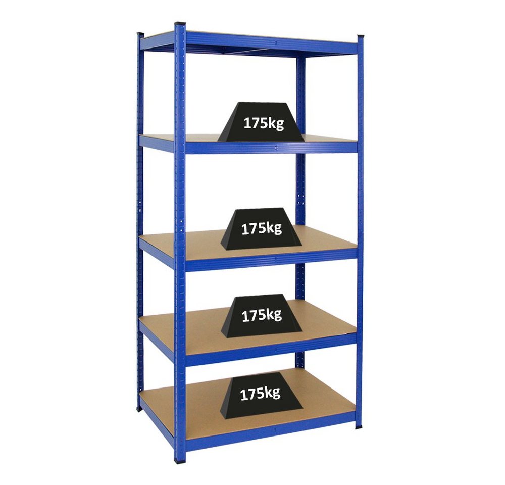PROREGAL® Schwerlastregal Schwerlastregal TAURUS, HxBxT 180x90-120x60cm, Verschieden Farben von PROREGAL®