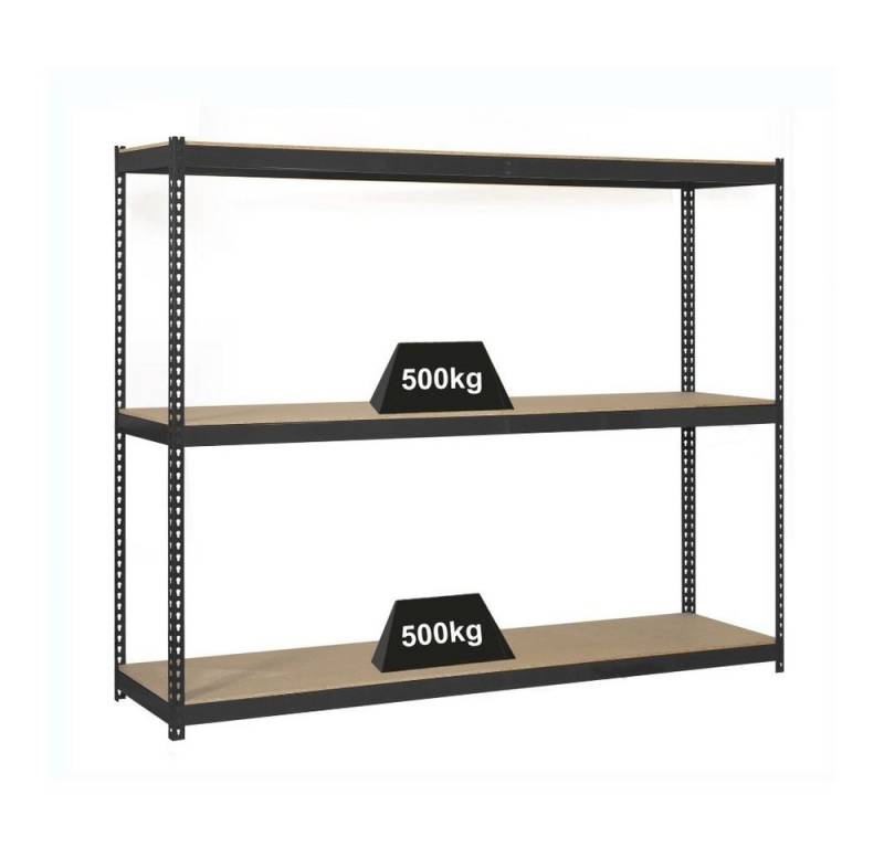 PROREGAL® Schwerlastregal Schwerlastregal Wood Beast Three, HxBxT 200x240x90cm, Grau von PROREGAL®