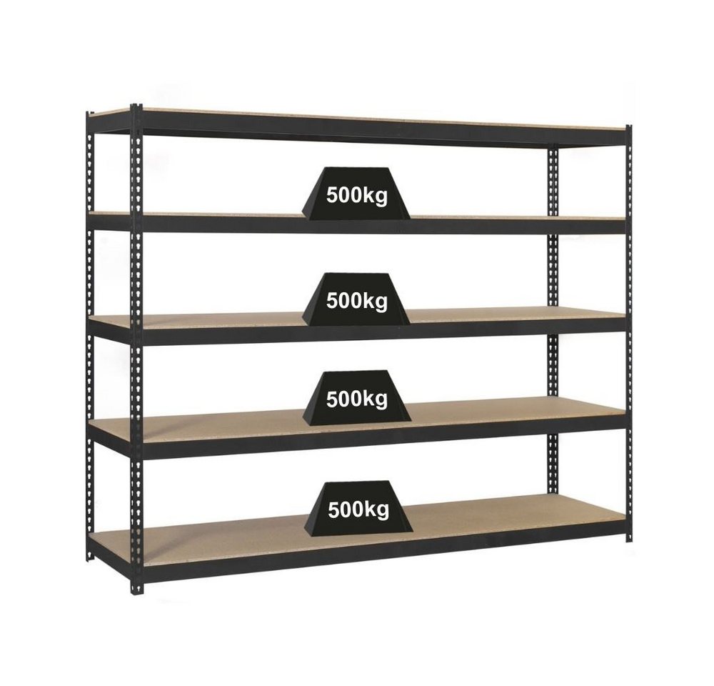 PROREGAL® Schwerlastregal Schwerlastregal Wood Beast Three, HxBxT 200x240x90cm, Grau von PROREGAL®