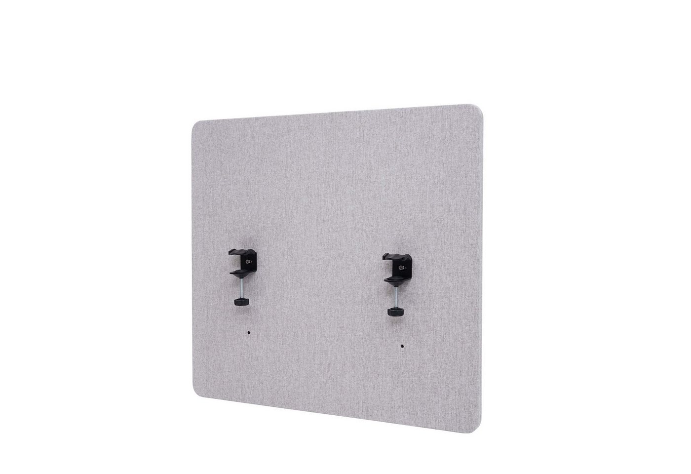 PROREGAL® Sichtschutzbefestigung Akustik-Tischtrennwand 60x65x2cm doppelwandig Stoff Grau Sichtschutz von PROREGAL®