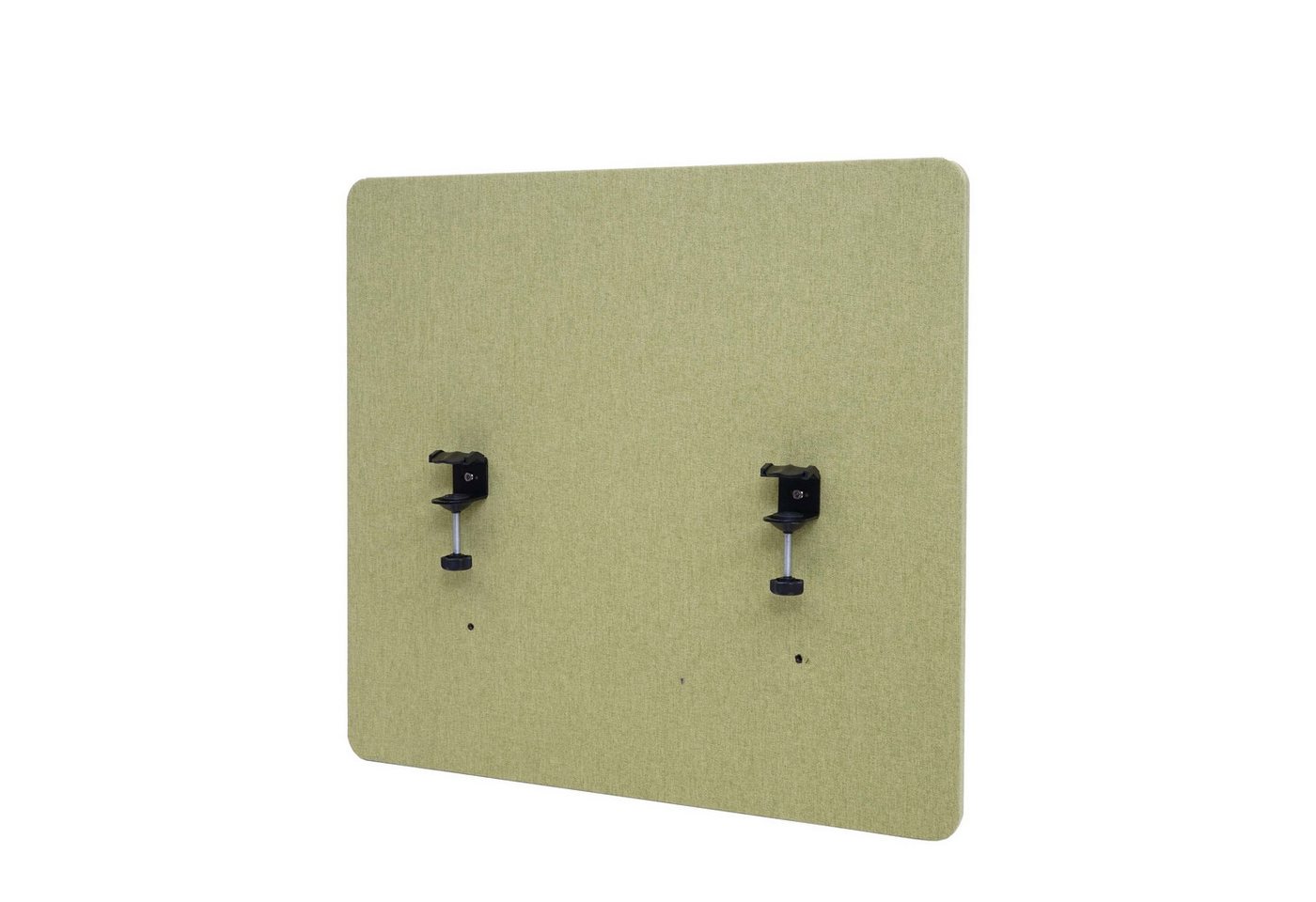PROREGAL® Sichtschutzbefestigung Akustik-Tischtrennwand 60x65x2cm doppelwandig Stoff Grün Sichtschutz von PROREGAL®