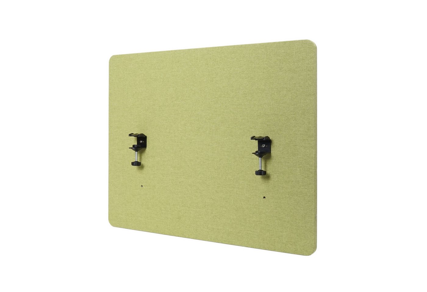 PROREGAL® Sichtschutzbefestigung Akustik-Tischtrennwand 60x75x2cm doppelwandig Stoff Grün Sichtschutz von PROREGAL®