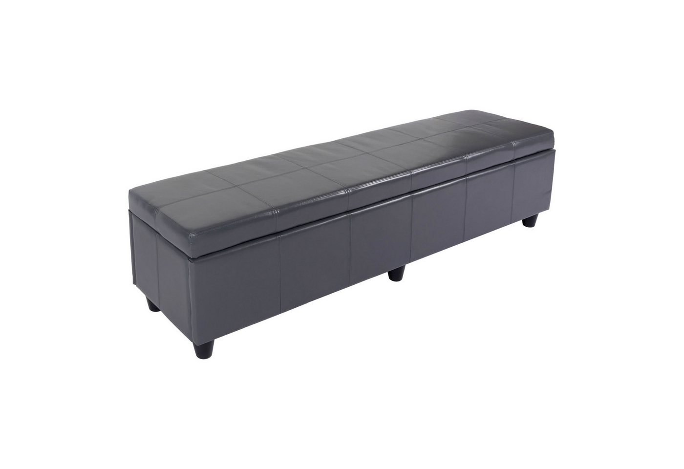 PROREGAL® Sitztruhe Aufbewahrungs-Truhe Lars XXL 45x180x45cm Stoff/Textil Dunkelgrau von PROREGAL®