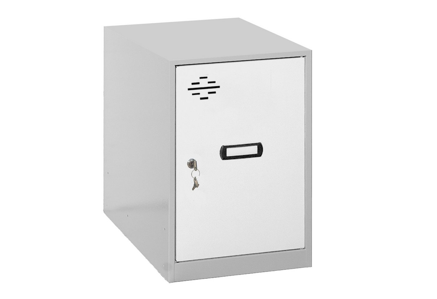 PROREGAL® Spind Schließfach AMEGO 47,5x30x50cm Ohne Füße Grau-Grau von PROREGAL®