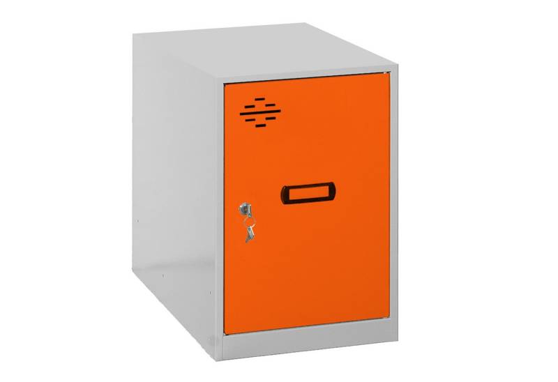 PROREGAL® Spind Schließfach AMEGO 47,5x30x50cm Ohne Füße Grau-Grau von PROREGAL®