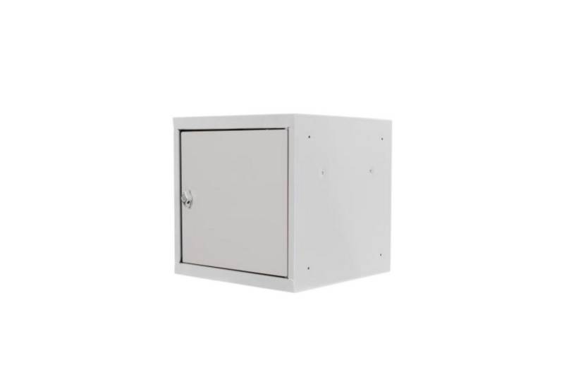 PROREGAL® Spind Schließfachwürfel Blocky, Drehriegelschloss für Vorhängeschloss, Grau von PROREGAL®